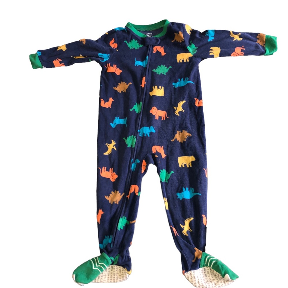 Toddler 24M | Carter’s | Navy Blue Footed Pajama with Animal Print